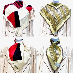 New  CATHERINTTE SUPREME & Sorelle Fontana Scarf 100% Silk 21x21" (#16)